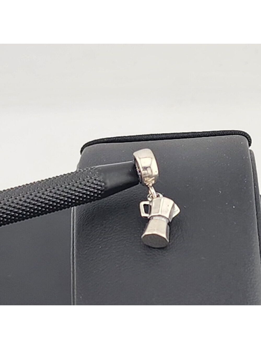 Sterling Silver 925 Coffee Pot Charm | Espresso Maker Pendant - Picture 3 of 8